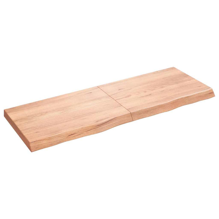 Blat de masă maro 140x50x(2-6) cm, lemn masiv stejar tratat - WALTI WALTI