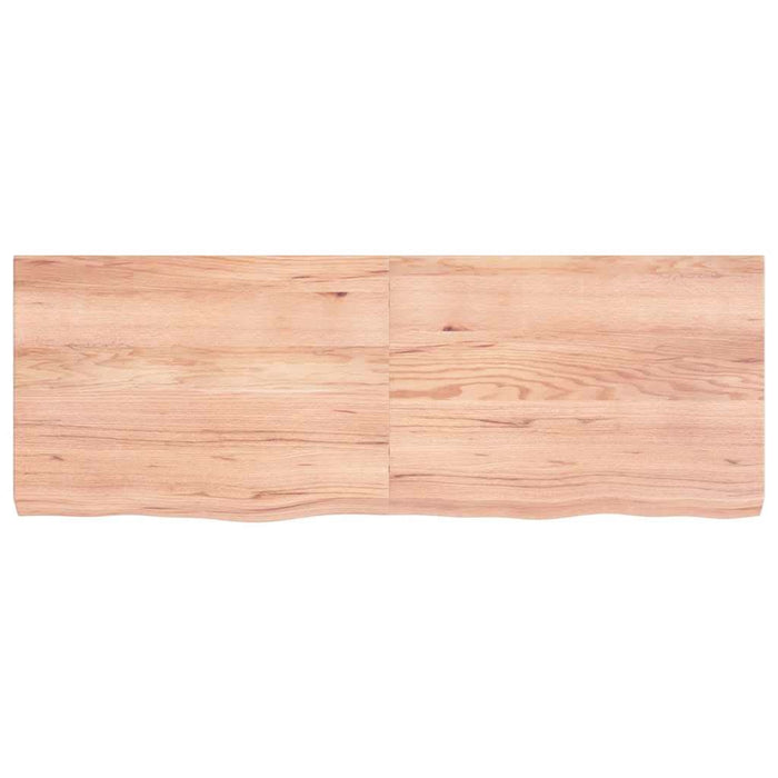 Blat de masă maro 140x50x(2-6) cm, lemn masiv stejar tratat - WALTI WALTI