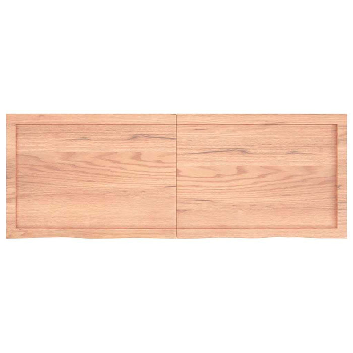 Blat de masă maro 140x50x(2-6) cm, lemn masiv stejar tratat - WALTI WALTI