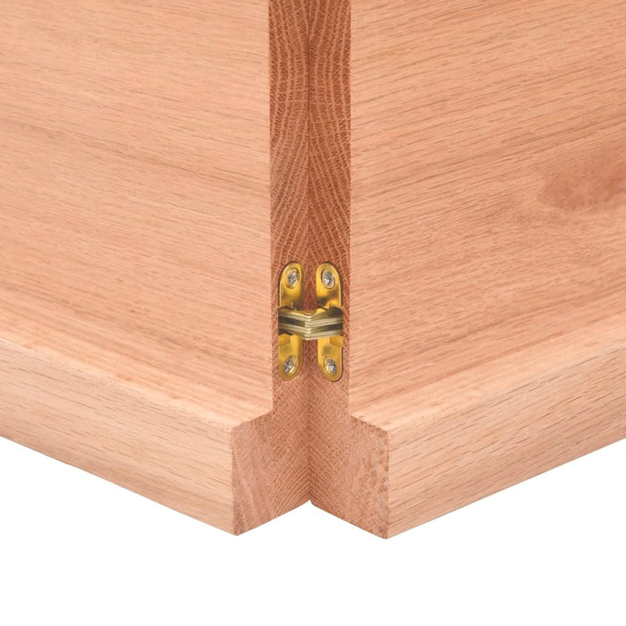 Blat de masă maro 180x40x(2-4) cm, lemn masiv stejar tratat - WALTI WALTI