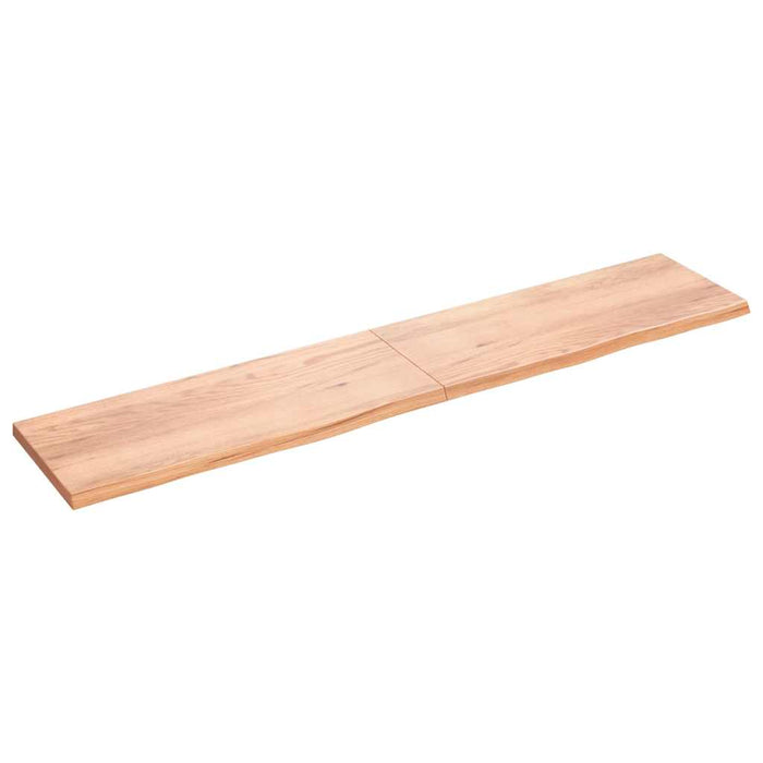 Blat de masă maro 200x40x(2-4) cm, lemn masiv stejar tratat WALTI
