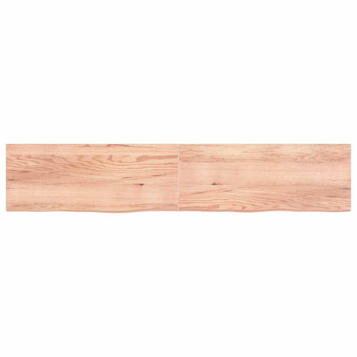 Blat de masă maro 200x40x(2-4) cm, lemn masiv stejar tratat WALTI