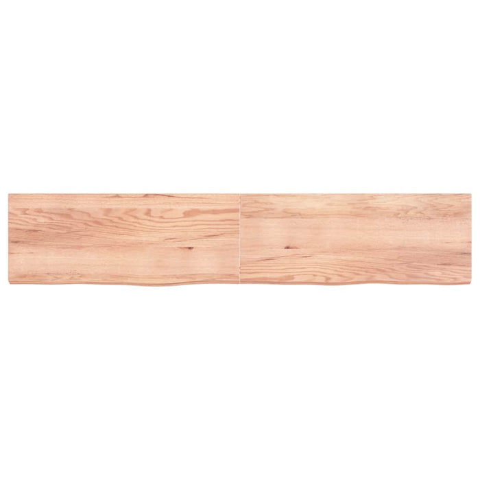 Blat de masă maro 200x40x(2-6) cm, lemn masiv stejar tratat WALTI