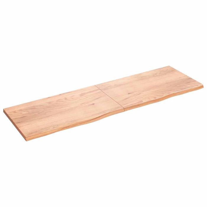 Blat de masă maro 200x60x(2-4) cm, lemn masiv stejar tratat WALTI