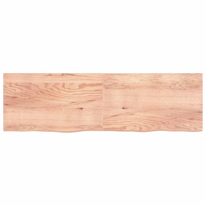 Blat de masă maro 200x60x(2-4) cm, lemn masiv stejar tratat WALTI