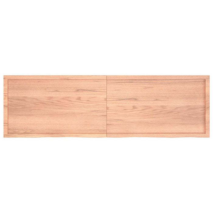 Blat de masă maro 200x60x(2-4) cm, lemn masiv stejar tratat WALTI