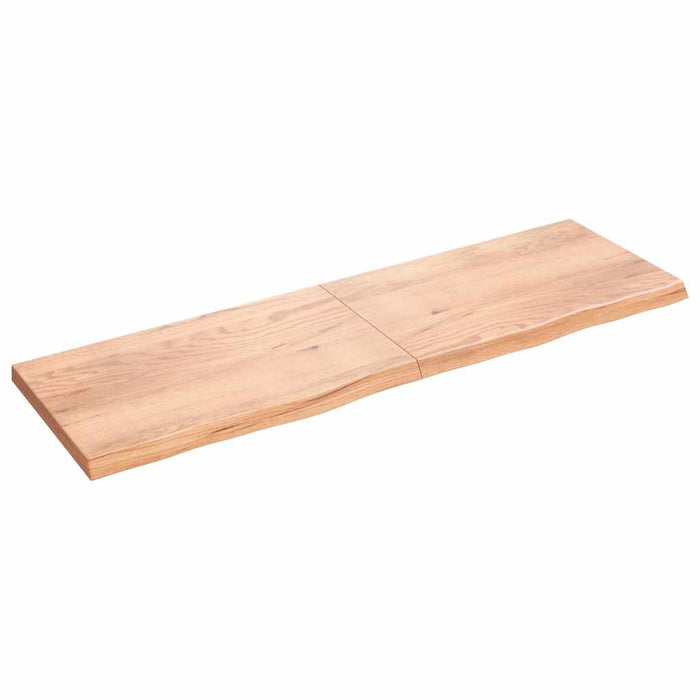 Blat de masă maro 200x60x(2-6) cm, lemn masiv stejar tratat WALTI