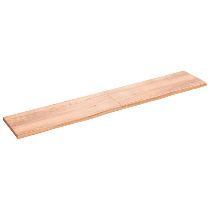 Blat de masă maro 220x40x(2-4) cm, lemn masiv stejar tratat WALTI