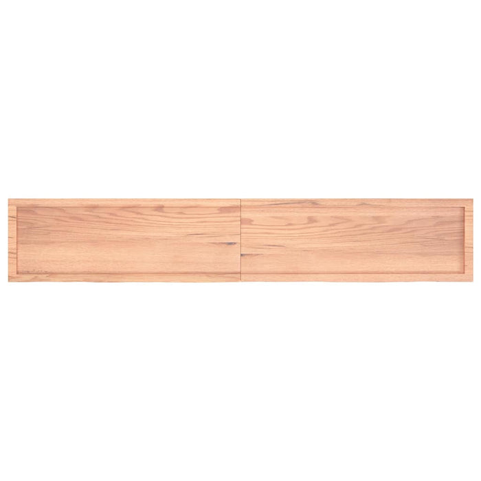Blat de masă maro 220x40x(2-4) cm, lemn masiv stejar tratat WALTI