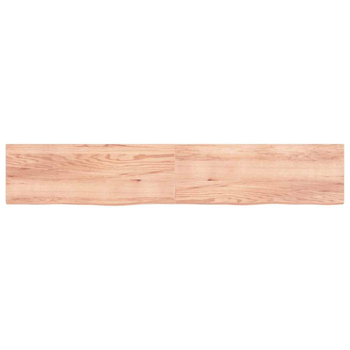 Blat de masă maro 220x40x(2-4) cm, lemn masiv stejar tratat WALTI