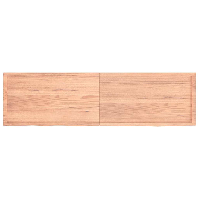 Blat de masă maro 220x60x(2-4) cm, lemn masiv stejar tratat WALTI
