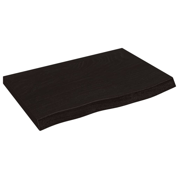 Blat de masă maro 60x40x(2-4) cm, lemn masiv stejar tratat - WALTI WALTI