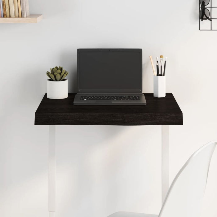 Blat de masă maro 60x40x(2-6) cm, lemn masiv stejar tratat - WALTI WALTI
