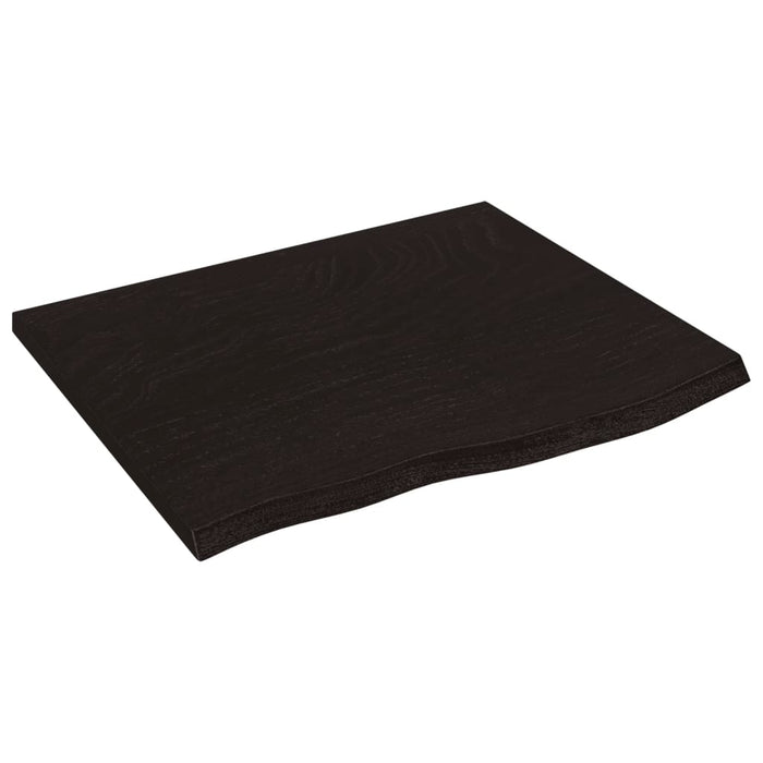 Blat de masă maro închis 60x50x2cm, lemn masiv de stejar tratat - WALTI WALTI