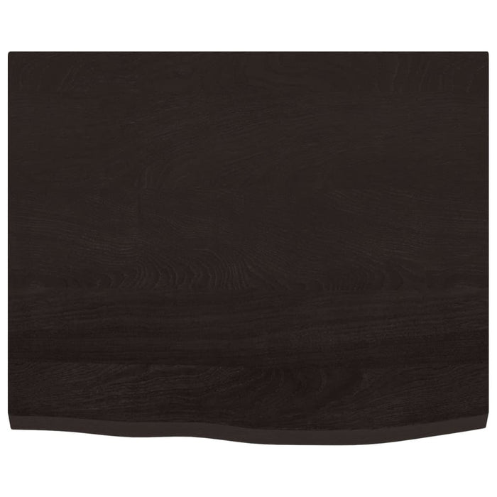 Blat de masă maro închis 60x50x2cm, lemn masiv de stejar tratat - WALTI WALTI