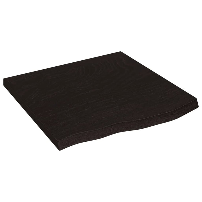 Blat de masă maro 60x60x(2-4) cm, lemn masiv stejar tratat - WALTI WALTI