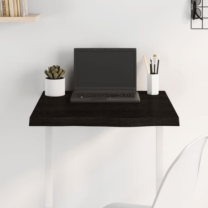 Blat de masă maro 60x60x(2-4) cm, lemn masiv stejar tratat - WALTI WALTI