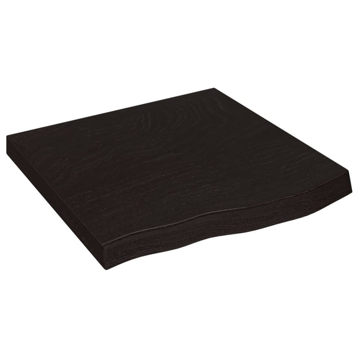 Blat de masă maro 60x60x(2-6) cm, lemn masiv stejar tratat - WALTI WALTI