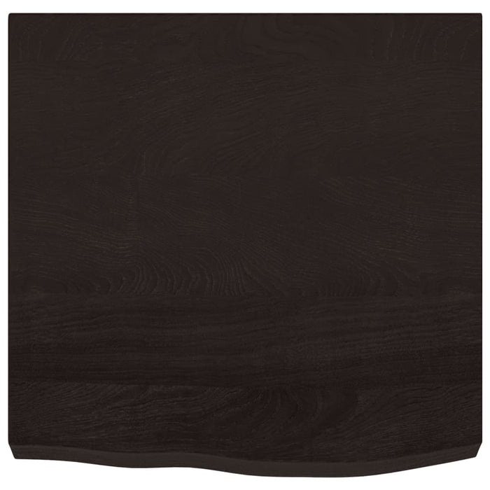 Blat de masă maro 60x60x(2-6) cm, lemn masiv stejar tratat - WALTI WALTI