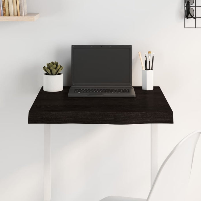 Blat de masă maro 60x60x(2-6) cm, lemn masiv stejar tratat - WALTI WALTI