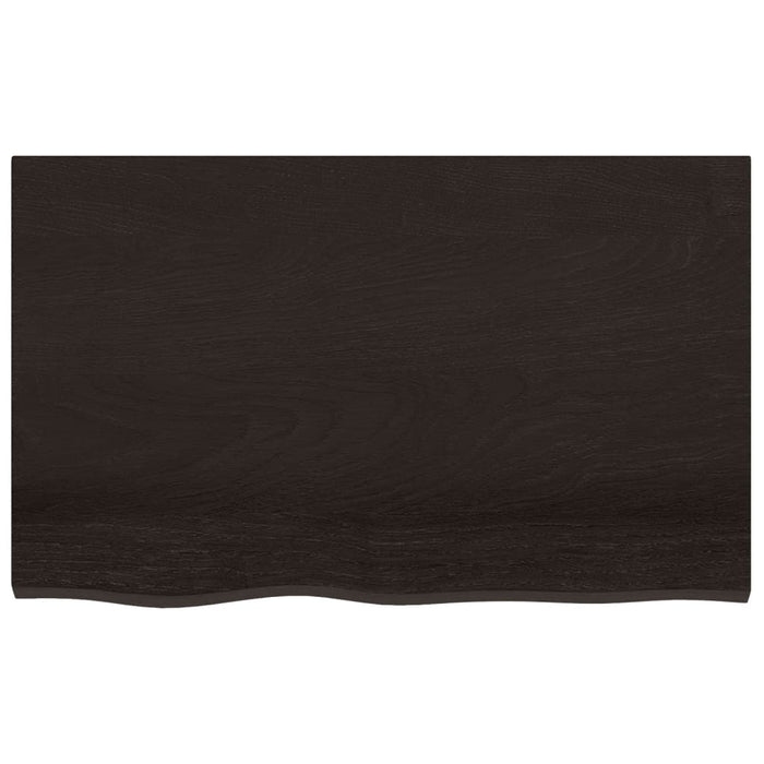 Blat de masă maro 80x50x(2-6) cm, lemn masiv stejar tratat - WALTI WALTI