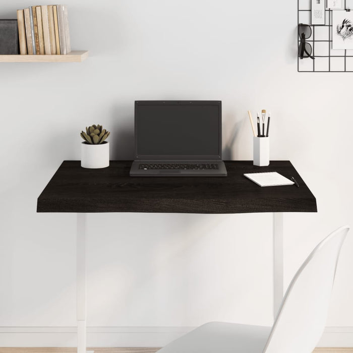 Blat de masă maro 80x60x(2-6) cm, lemn masiv stejar tratat - WALTI WALTI