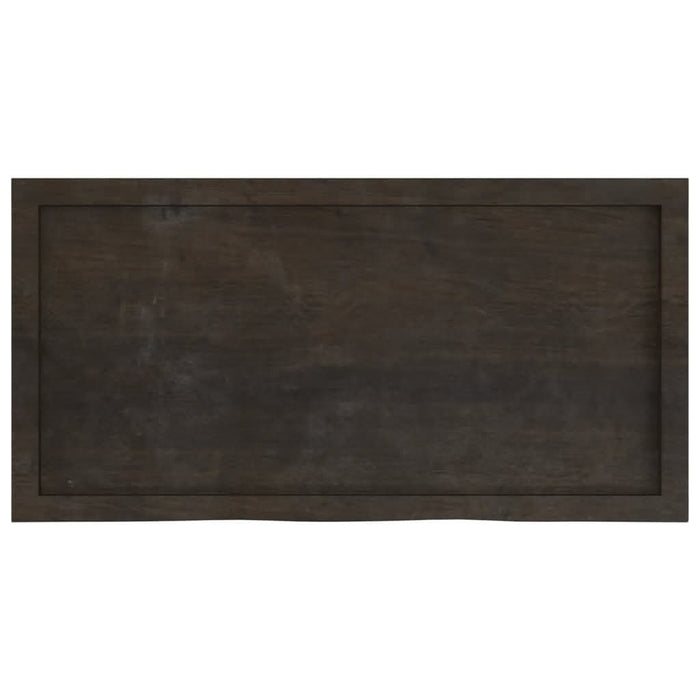 Blat de masă maro 100x50x(2-4) cm, lemn masiv stejar tratat - WALTI WALTI