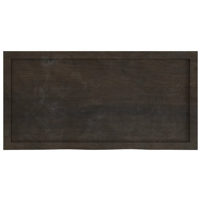 Blat de masă maro 100x50x(2-6) cm, lemn masiv stejar tratat - WALTI WALTI