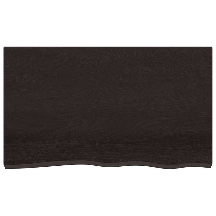 Blat de masă maro închis 100x60x2cm lemn masiv de stejar tratat - WALTI WALTI