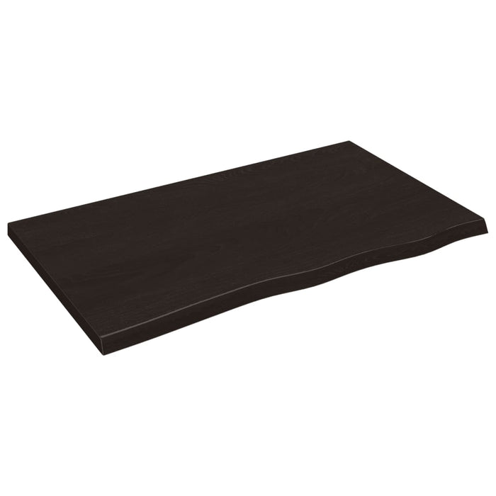 Blat de masă maro 100x60x(2-4) cm, lemn masiv stejar tratat - WALTI WALTI