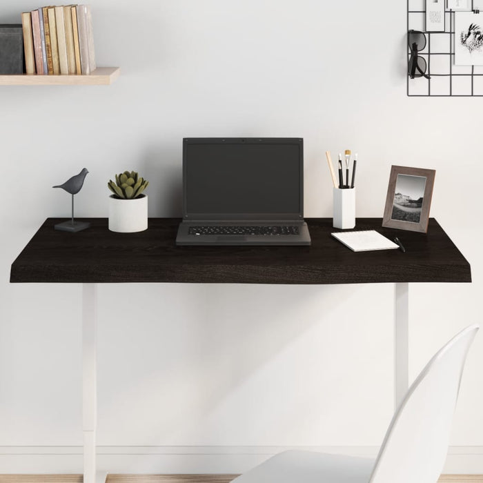 Blat de masă maro 100x60x(2-4) cm, lemn masiv stejar tratat - WALTI WALTI