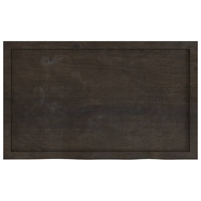 Blat de masă maro 100x60x(2-6) cm, lemn masiv stejar tratat - WALTI WALTI