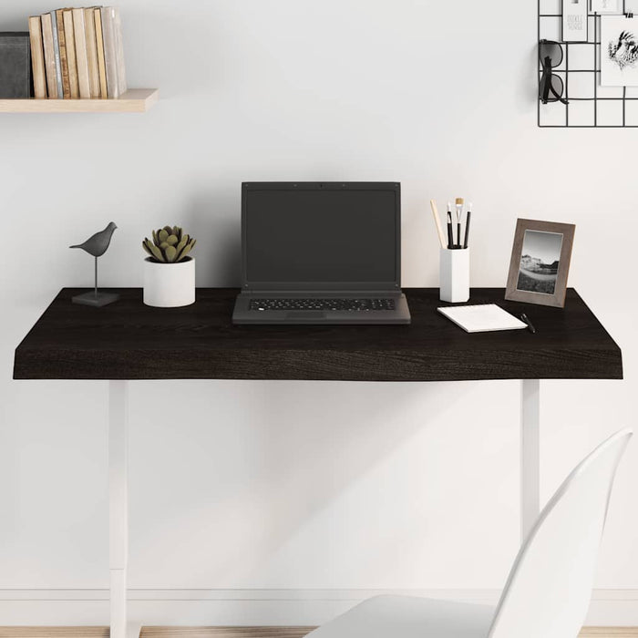 Blat de masă maro 100x60x(2-6) cm, lemn masiv stejar tratat - WALTI WALTI