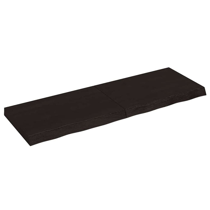 Blat de masă maro 120x40x(2-6) cm, lemn masiv stejar tratat WALTI