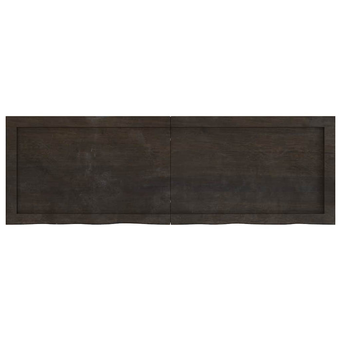 Blat de masă maro 120x40x(2-6) cm, lemn masiv stejar tratat WALTI