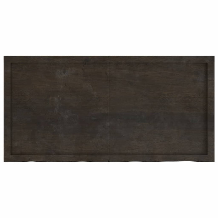 Blat de masă maro 120x60x(2-4) cm, lemn masiv stejar tratat - WALTI WALTI
