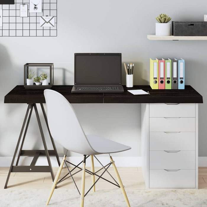 Blat de masă maro 140x50x(2-6) cm, lemn masiv stejar tratat - WALTI WALTI