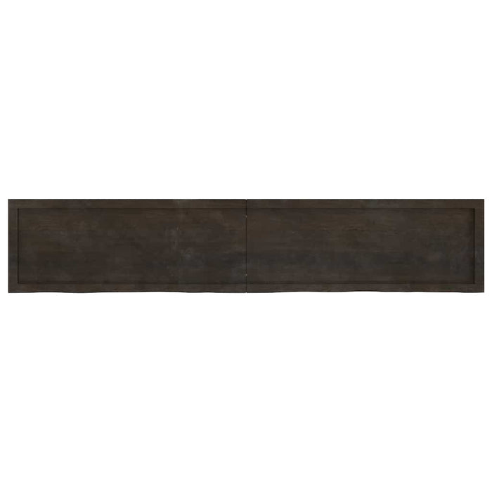 Blat de masă maro 200x40x(2-6) cm, lemn masiv stejar tratat WALTI
