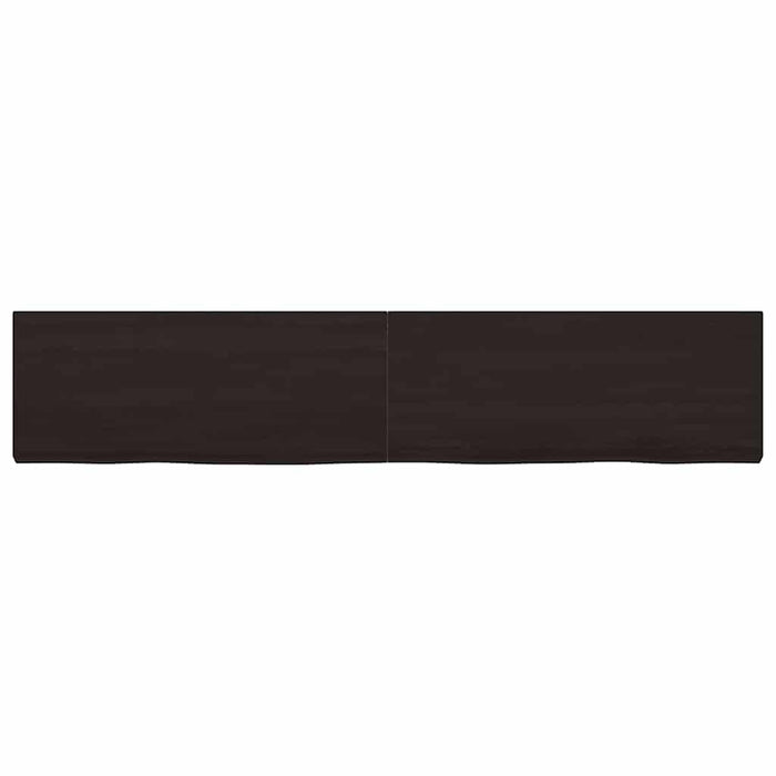 Blat de masă maro 200x40x(2-6) cm, lemn masiv stejar tratat WALTI