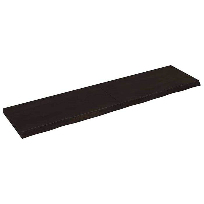 Blat de masă maro 200x50x(2-6) cm, lemn masiv stejar tratat WALTI