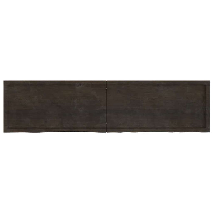 Blat de masă maro 200x50x(2-6) cm, lemn masiv stejar tratat WALTI
