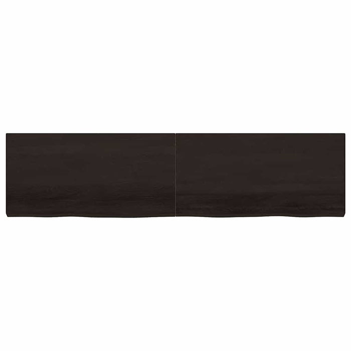 Blat de masă maro 200x50x(2-6) cm, lemn masiv stejar tratat WALTI