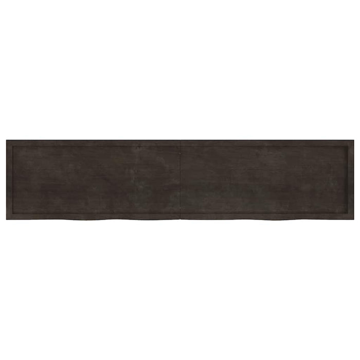 Blat de masă maro 220x50x(2-4) cm, lemn masiv stejar tratat WALTI