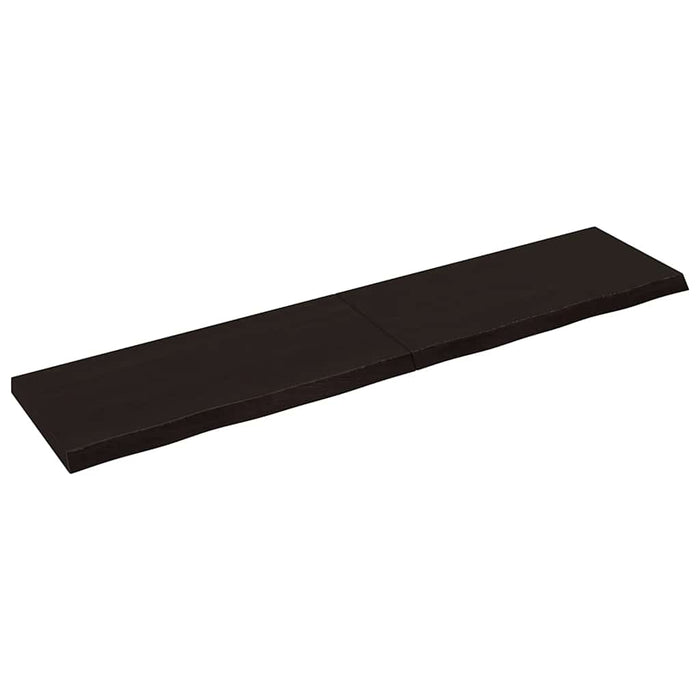 Blat de masă maro 220x50x(2-6) cm, lemn masiv stejar tratat WALTI