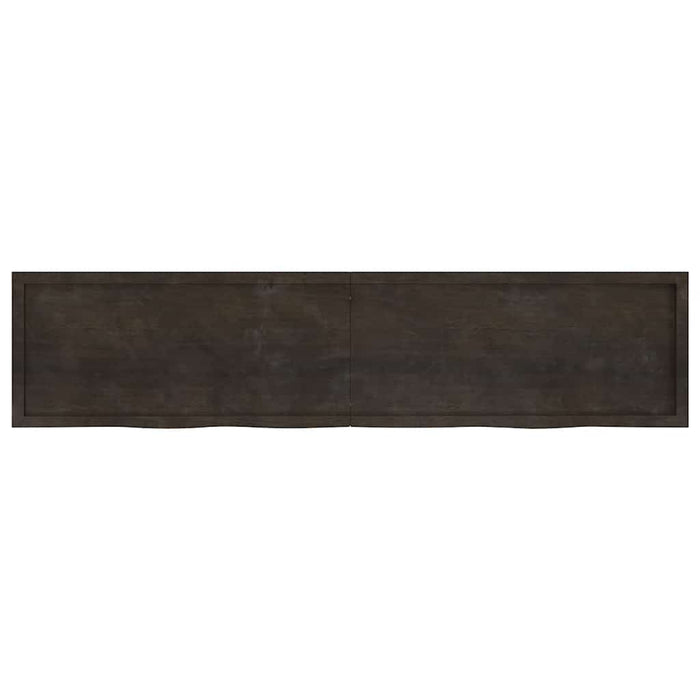 Blat de masă maro 220x50x(2-6) cm, lemn masiv stejar tratat WALTI