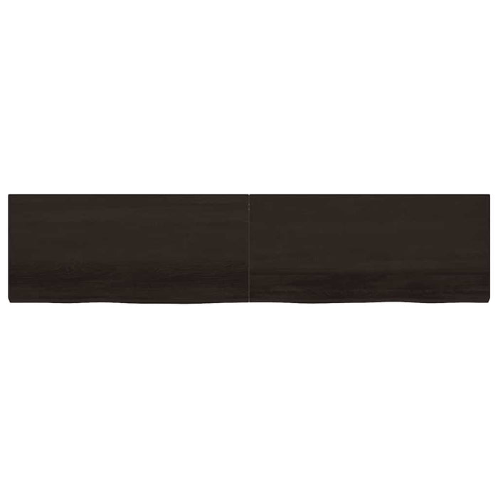 Blat de masă maro 220x50x(2-6) cm, lemn masiv stejar tratat WALTI