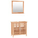 Set mobilier de baie, 2 piese, lemn masiv de nuc - WALTI WALTI
