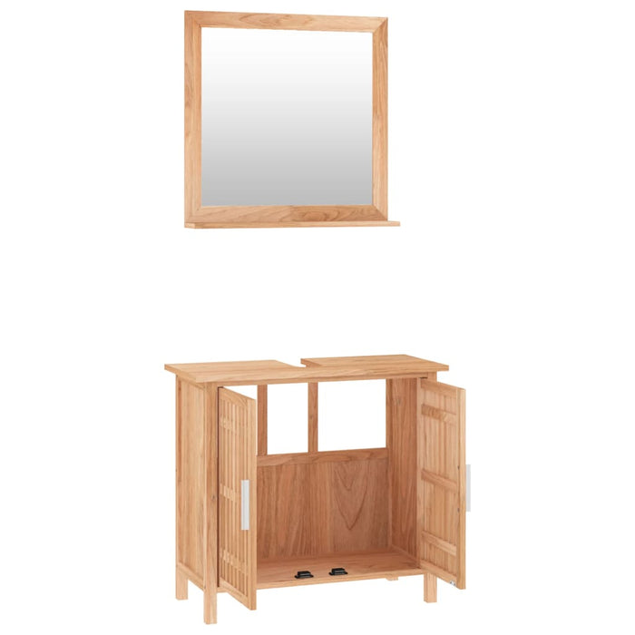 Set mobilier de baie, 2 piese, lemn masiv de nuc - WALTI WALTI