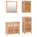 Set mobilier de baie, 4 piese, lemn masiv de nuc - WALTI WALTI