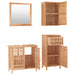Set mobilier de baie, 4 piese, lemn masiv de nuc - WALTI WALTI